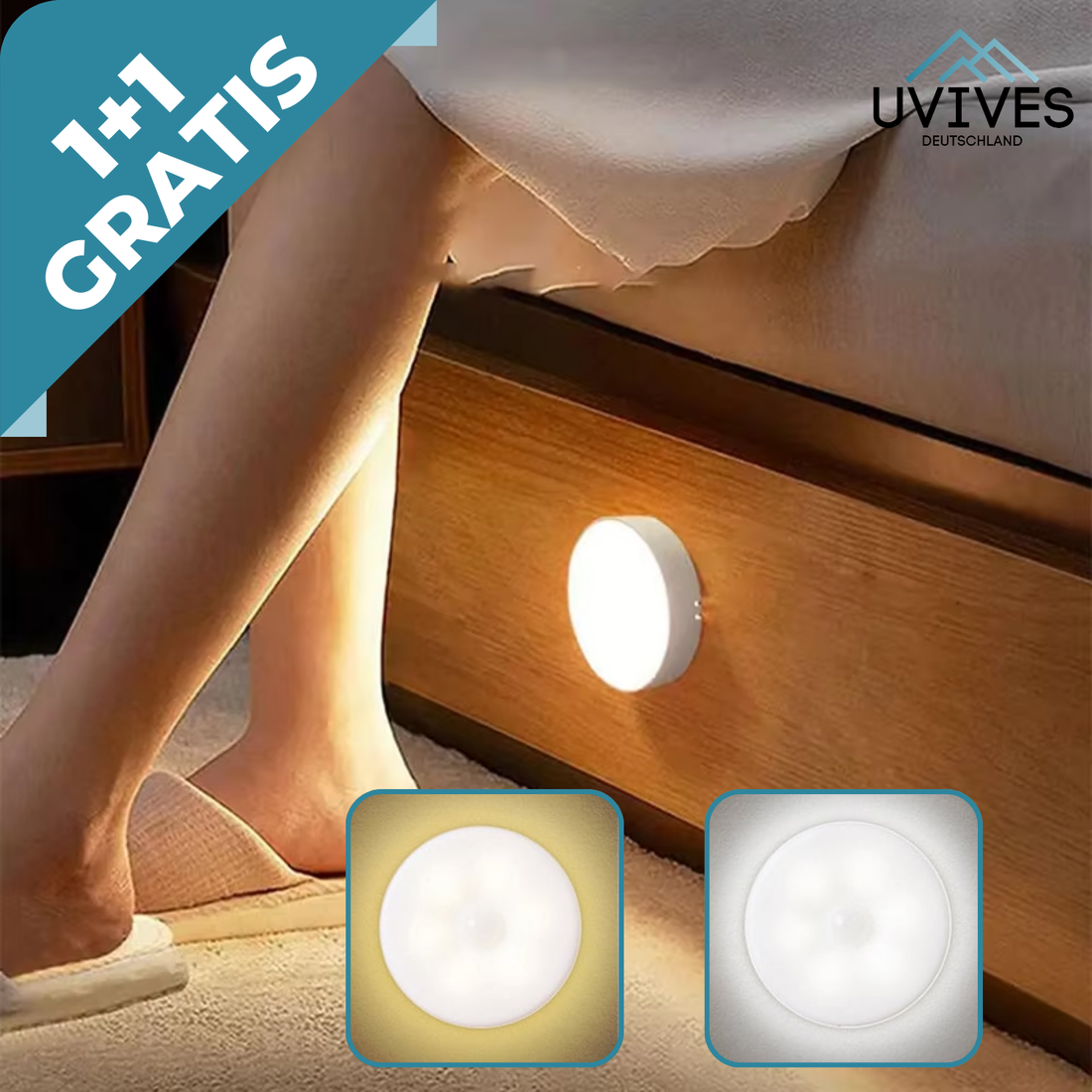 1+1 GRATIS | LumoSense⢠â Das smarte Nachtlicht mit Bewegungserkennung 0