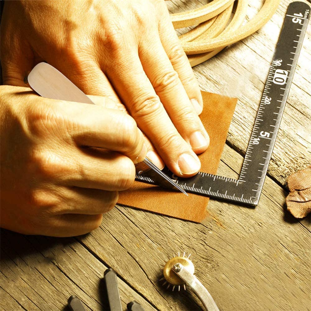 Leren Gereedschapsset, 366-delige Kit, Stempel- en Ponsgereedschap, Duurzame Nieten en Drukkers