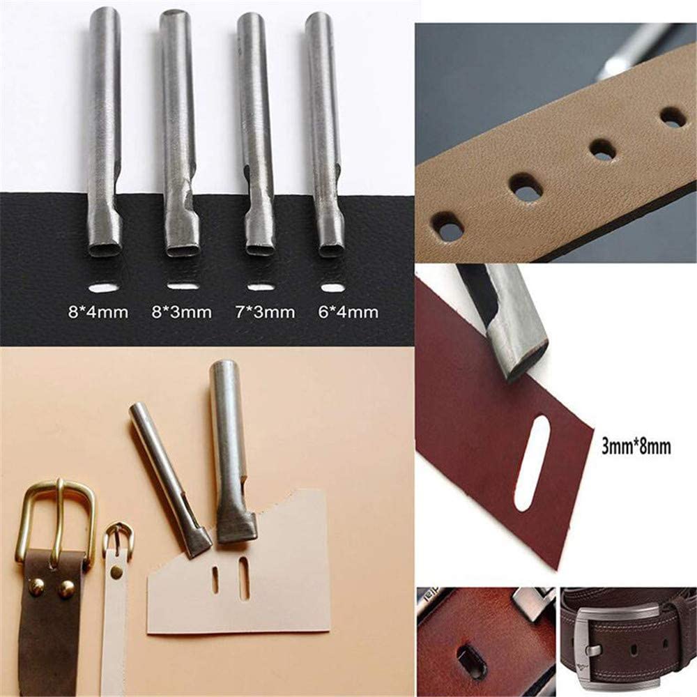 Leren Gereedschapsset, 366-delige Kit, Stempel- en Ponsgereedschap, Duurzame Nieten en Drukkers