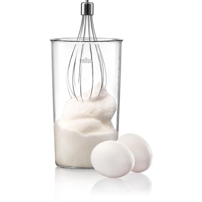 BRAUN Omelet Blender met Hakmolen - MQ3025WH - Wit en Blauw