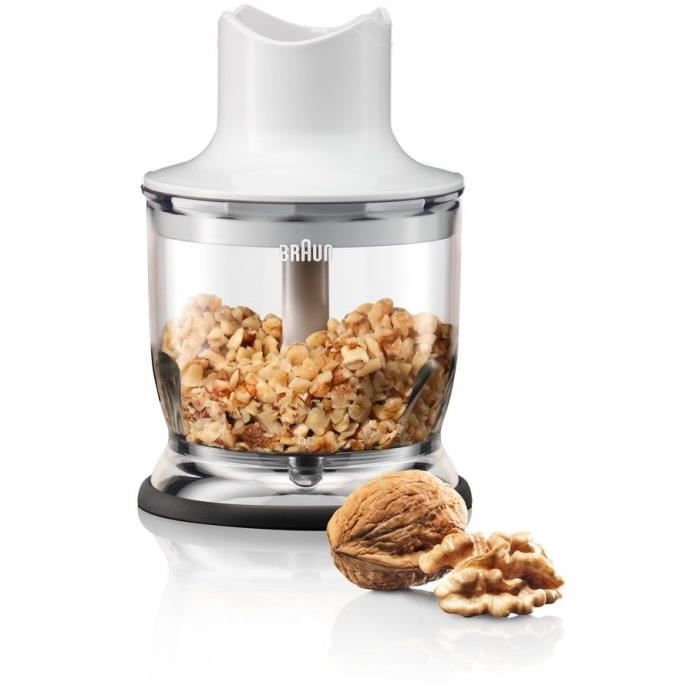 BRAUN Omelet Blender met Hakmolen - MQ3025WH - Wit en Blauw