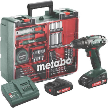 METABO Boor-/schroefmachine met 2 accu's 18 V 2 Ah Li-ion en een doos van 73 accessoires