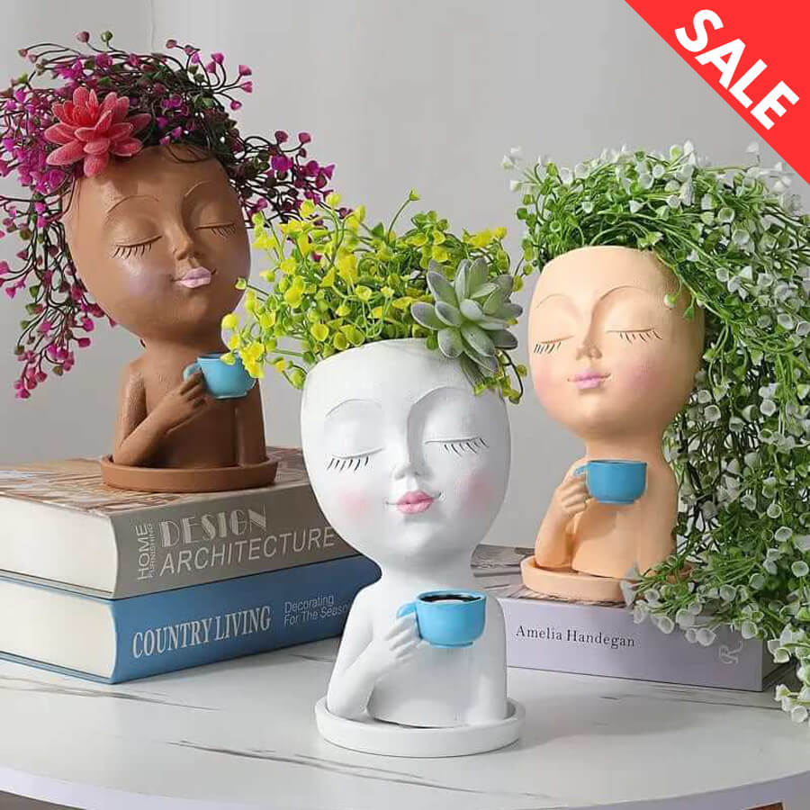 LadyCafe ā Modern vase made of artistic resin 0