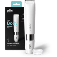 Braun Body Mini BS1000 Elektrische Lichaamstrimmer voor Mannen en Vrouwen - Nat & Droog - Multi-functioneel - Wit