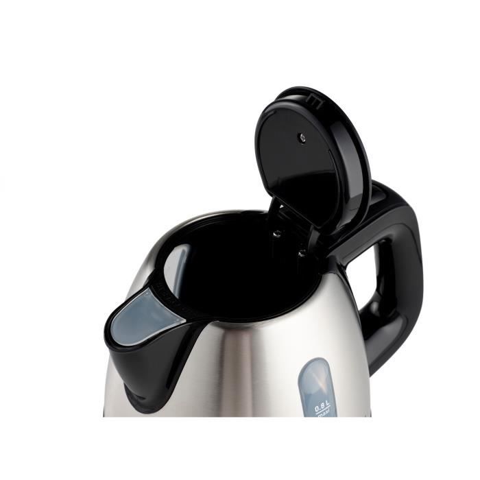 Tefal BI812510 MINI INOX waterkoker, capaciteit 0,8 l, draadloze waterkoker, 360 ° basis, verborgen verwarming, zichtbaar waterniveau