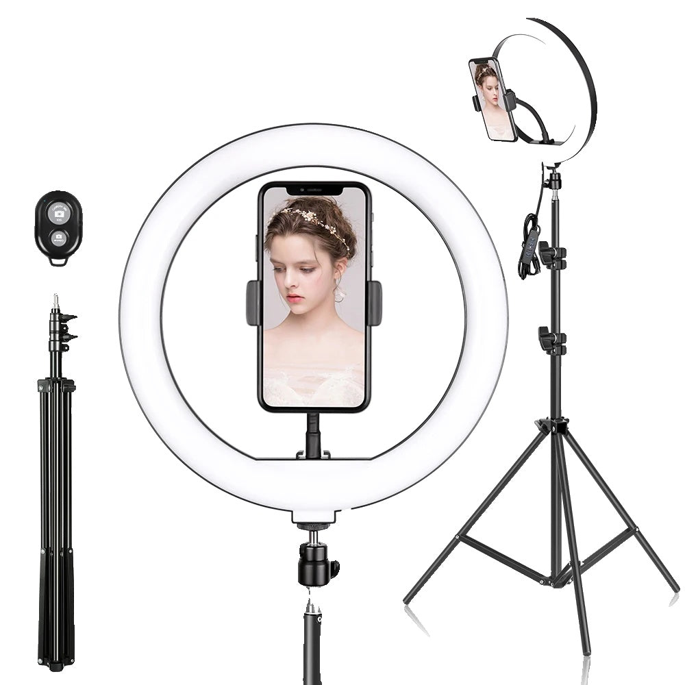 LED Selfie Ring Light, Dimbaar, Verstelbare Statiefstandaard