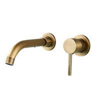 Bathroom Faucet, Brass Construction, Wall Mount Spout