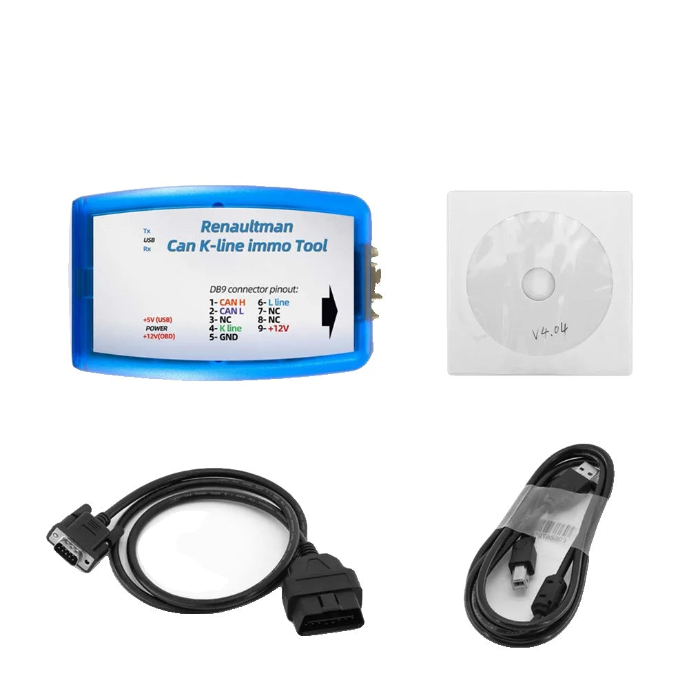 Renault CAN K-line Immo Tool, OBD2 ECU Programmer, EEPROM Flash Programming