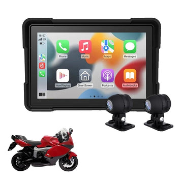 Motorfiets Navigatie GPS Navigator, Draadloze CarPlay, Waterdicht IPX7 Scherm