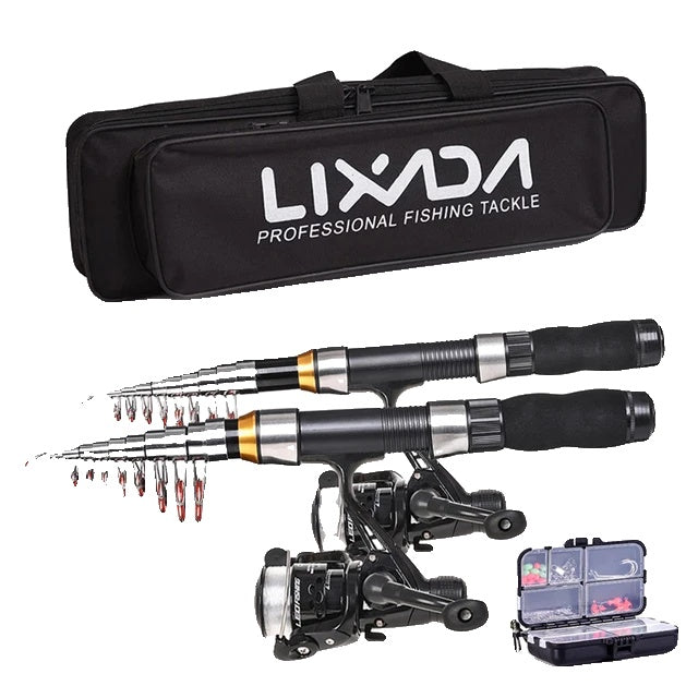 Fishing Rod Reel Combo, Telescopic Rods, Spinning Reels