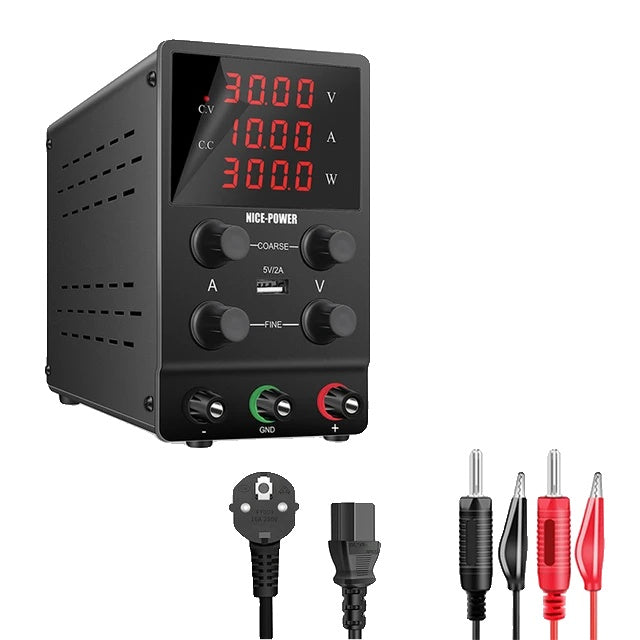 Laboratory Power Supply, LED Digital Display, Voltage Regulator, 30V 10A