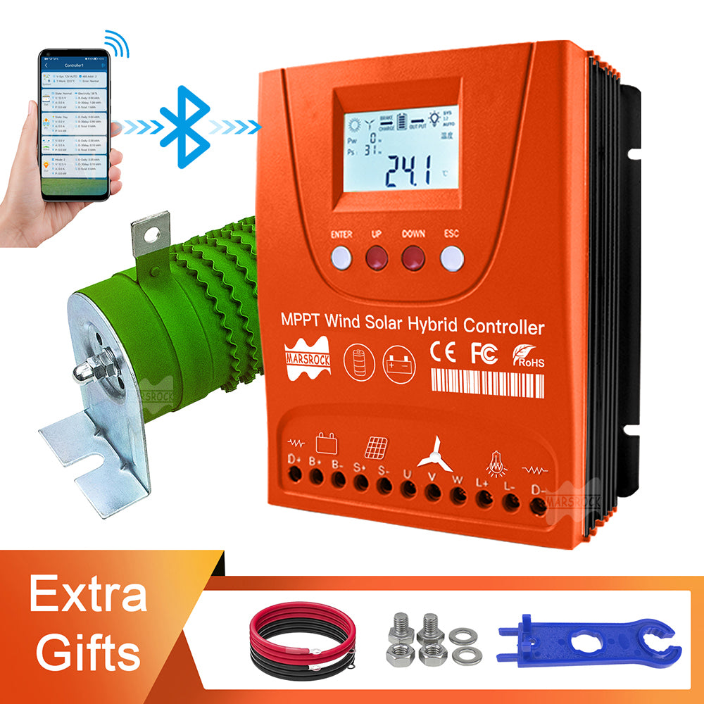 Hybrid Wind Solar Controller, MPPT Technology, WiFi Connectivity