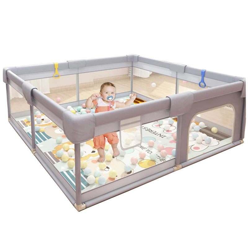 Baby Playpen, 65cm Height, Sturdy Structure, Climb-proof