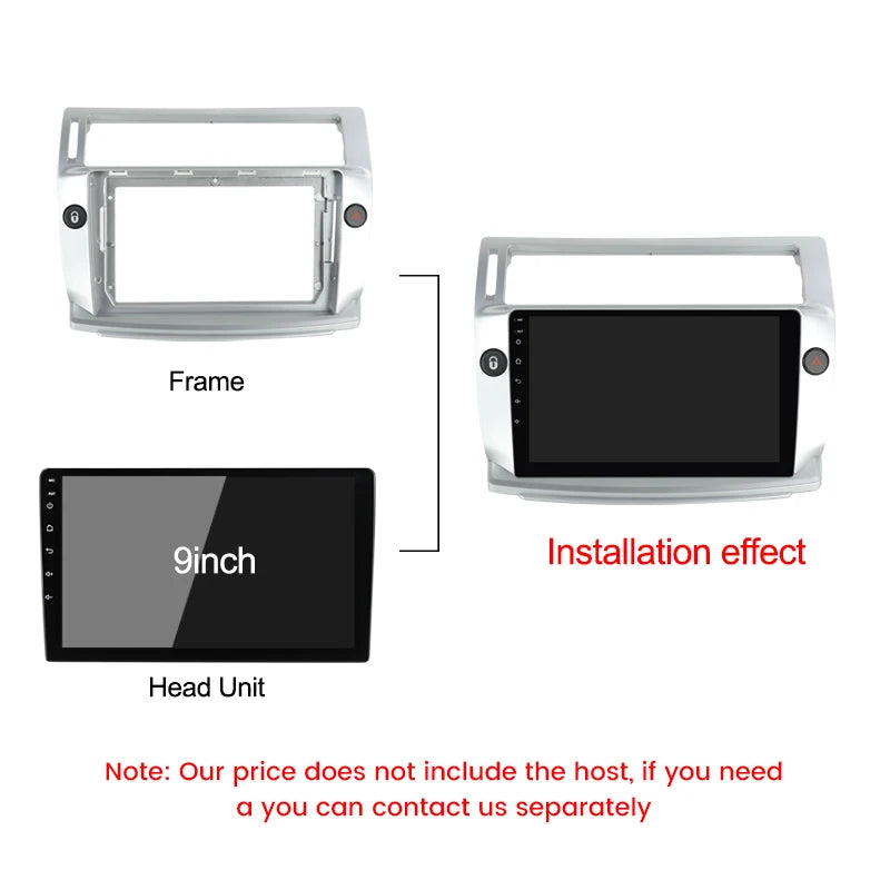 Car Multimedia Player, Dash Mount Trim Kit, Citroen C-Quatre C4