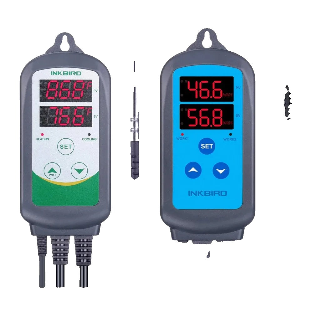 Digital Temperature and Humidity Controller, Pre-wired, Dual Stage