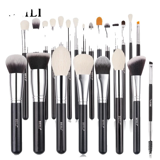 Makeup brushes set, Professional, Natural goat hair