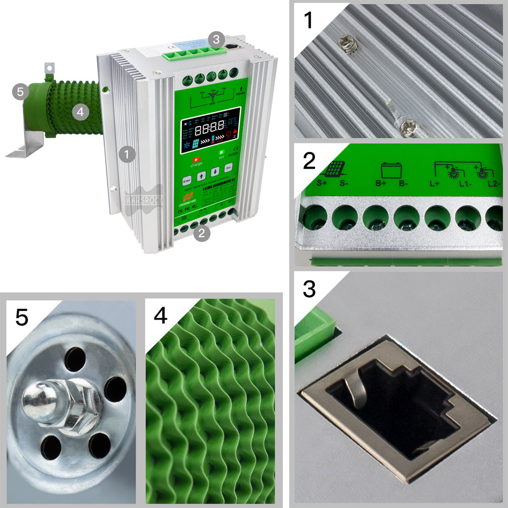 Hybrid Wind Solar Charge Controller, MPPT Board, Wifi Monitor