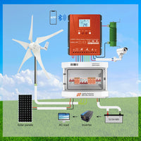 Hybrid Wind Solar Controller, MPPT Auto Match, Bluetooth Android App