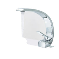 Bathroom Basin Faucet, White Chrome, Deck Mounted