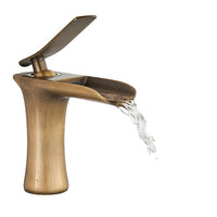 Wastafelkraan, Watervalontwerp, Enkele Handgreep