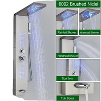 Shower Panel Tower System, Wall Mounted, Temperature Screen