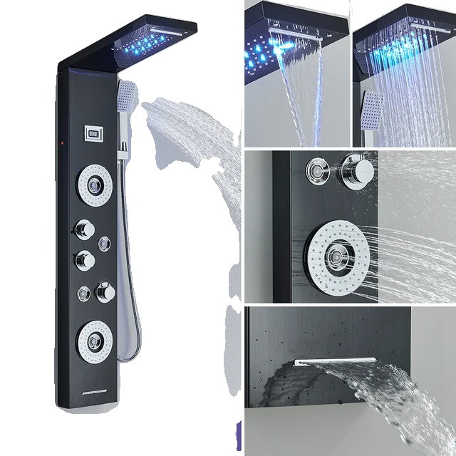 Shower Column, LED Rainfall, Massage Jet