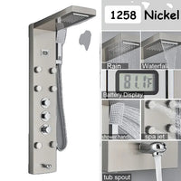 Shower Panel Faucet, Thermostatic Control, SPA Massage Jet