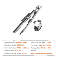 Linear Guide Rail Set, 1500/1800/2200 mm, SBR20 Guide Rails