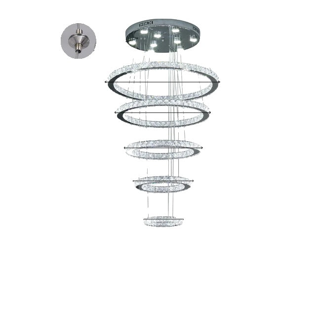 Candelabro de luz colgante, Cristal K9, Diseño nórdico