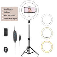 LED Ring Light, 10inch Diameter, Adjustable Tripod Stand