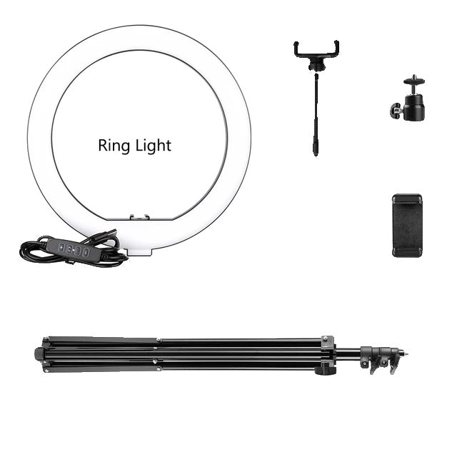 LED Ring Light, 10inch Diameter, Adjustable Tripod Stand