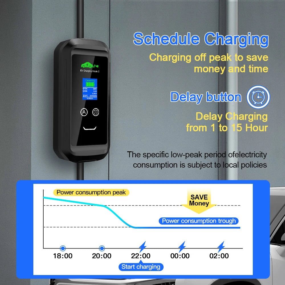 Draagbare EV-lader, Tuya App-bediening, Wifi-opladen