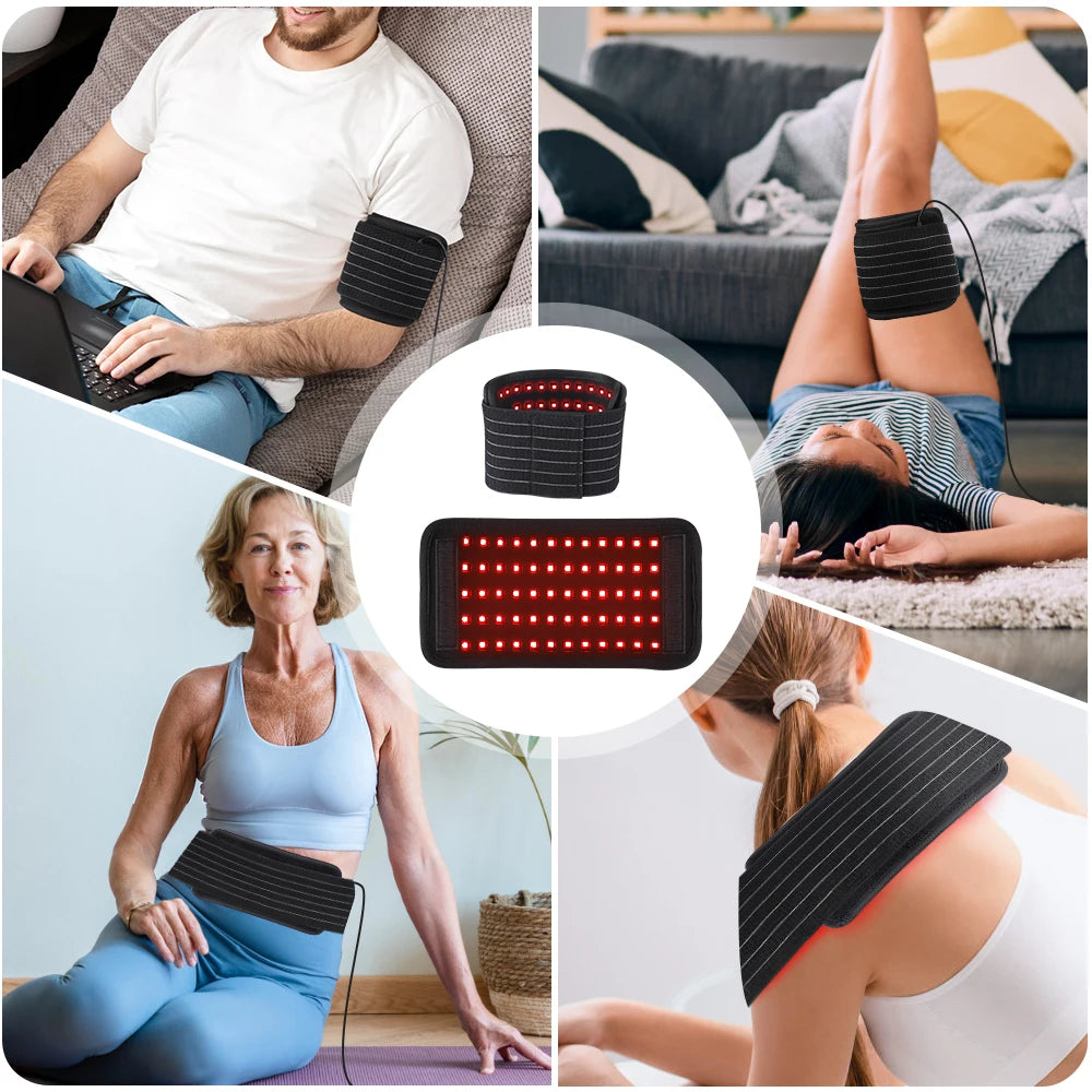 Rood Licht Therapie Pad, 660nm 850nm Infrarood Verwarmde Fysiotherapie Riem