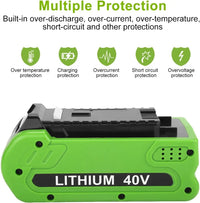 Greenworks 40V Batterij, 6000mAh, Li-ion Batterij