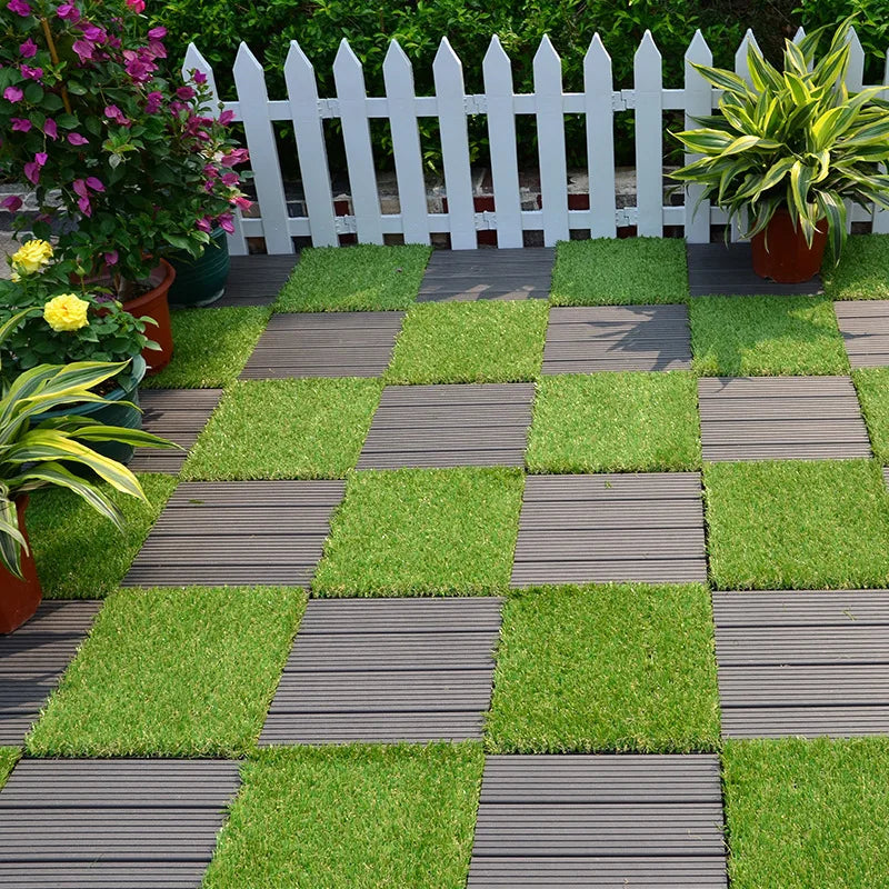 Artificial Grass Turf Tiles, Self Draining, Synthetic Rug