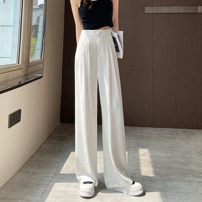 Alfreda™ Hose mit hoher Taille und weitem Bein