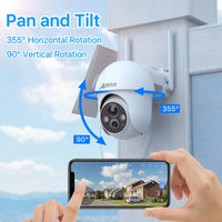 Solar Security Camera, 360° Coverage, Wireless & Waterproof