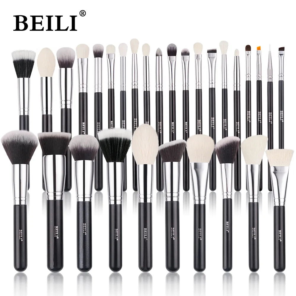 Makeup brushes set, Professional, Natural goat hair