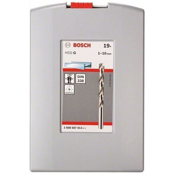 Drill set ProBox HSS-G, 1-10mm, 135 °, 19 - BOSCH