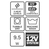 GHH 12 verwarmingsjas (zonder batterij of oplader) + 18V XA + GAA 12V-21 maat L bosch