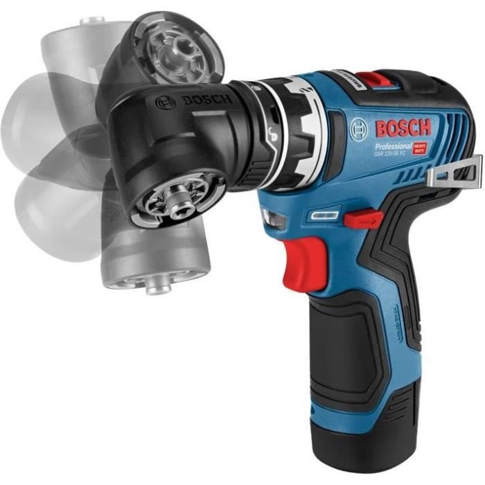 BOSCH Professionele Boor GSR 12V-35 FC 2xbatterijen 3.0 AH + Gal 12v-40 GFA lader 12-H -B W E X L-BOXX