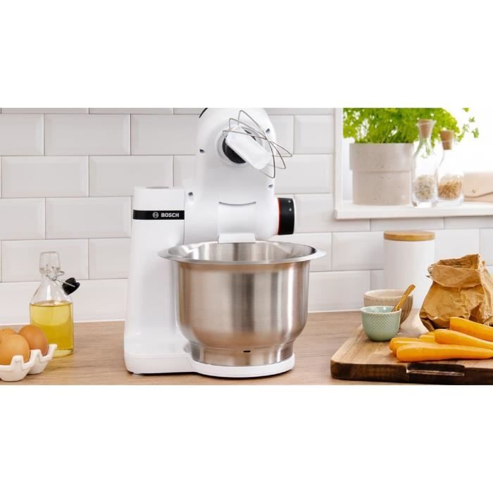 Compacte en multifunctionele deegrobot KITCHEN MACHINE BOSCH Serie 2 - 700W - 3.8L - Wit