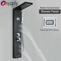 Shower Panel Tower System, Wall Mounted, Temperature Screen