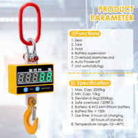 Digital Crane Scale, High Precision, Rechargeable