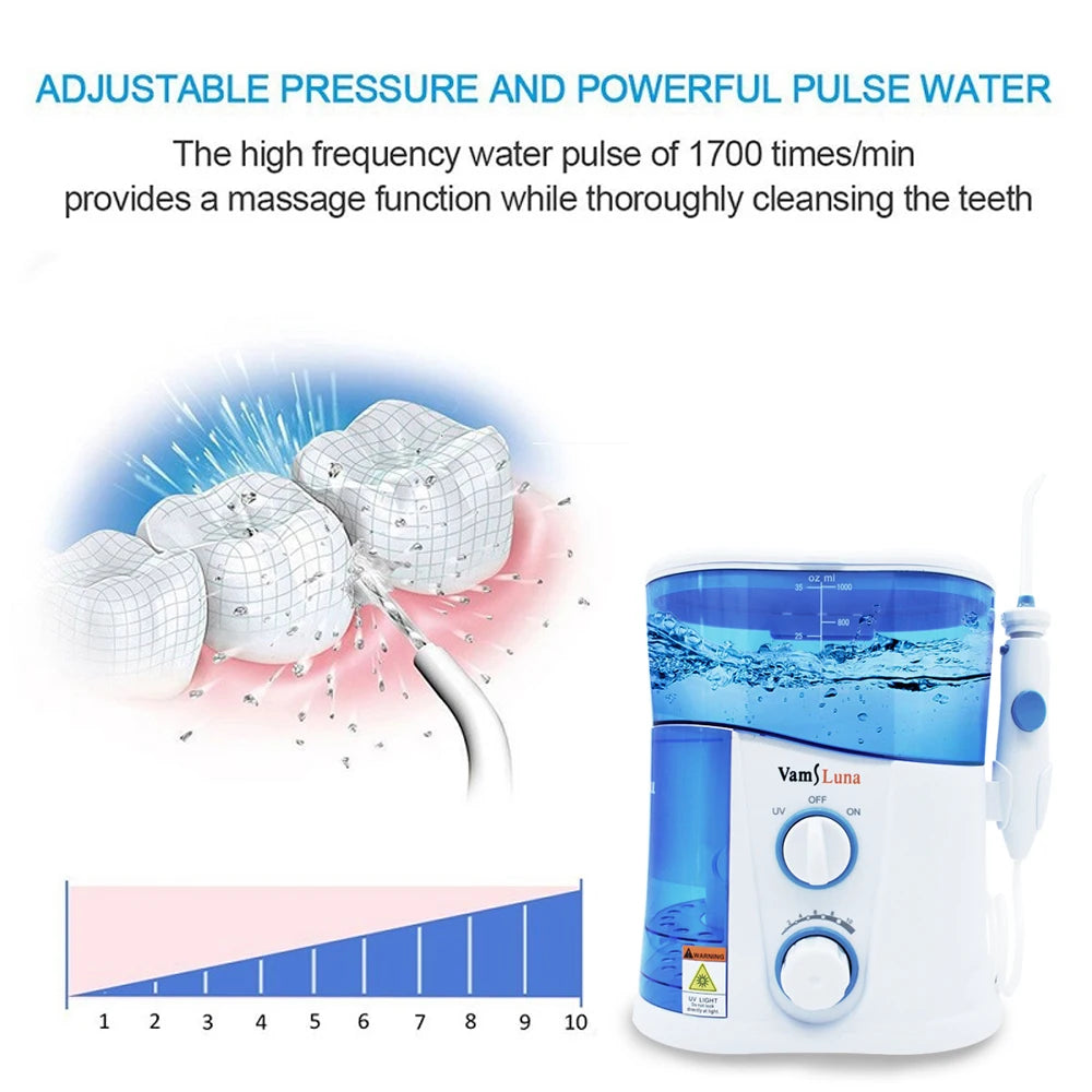 Water Flosser, Professional Dental Cleaning, 1000L Capacity