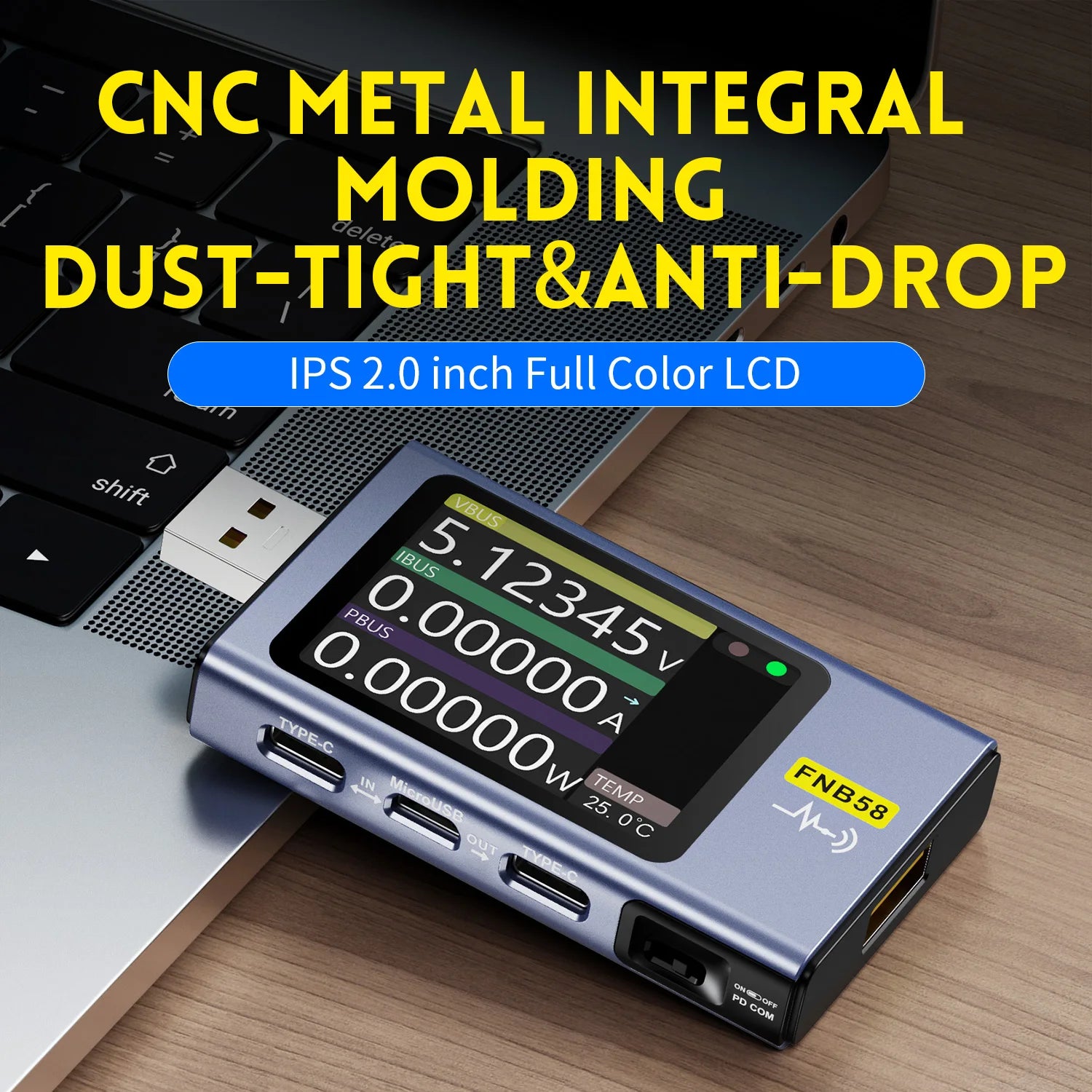 USB Tester, Snelle Oplaad Detectie, Capaciteitsmeting