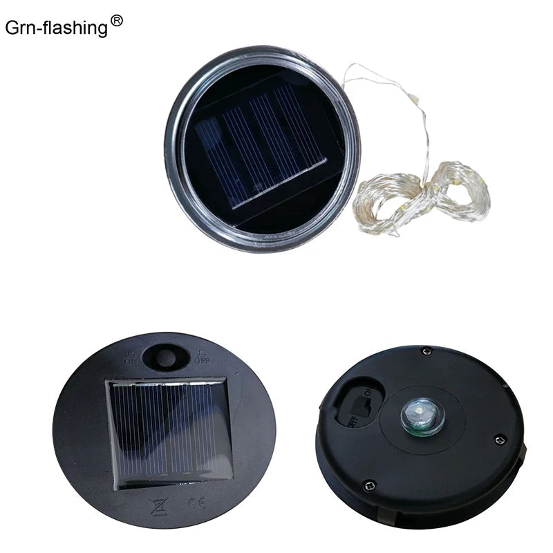 GlowJar Solar Deckellichter | Solarbetrieben | Warmweiße LED Lichterkette | Für Garten & Balkon 1
