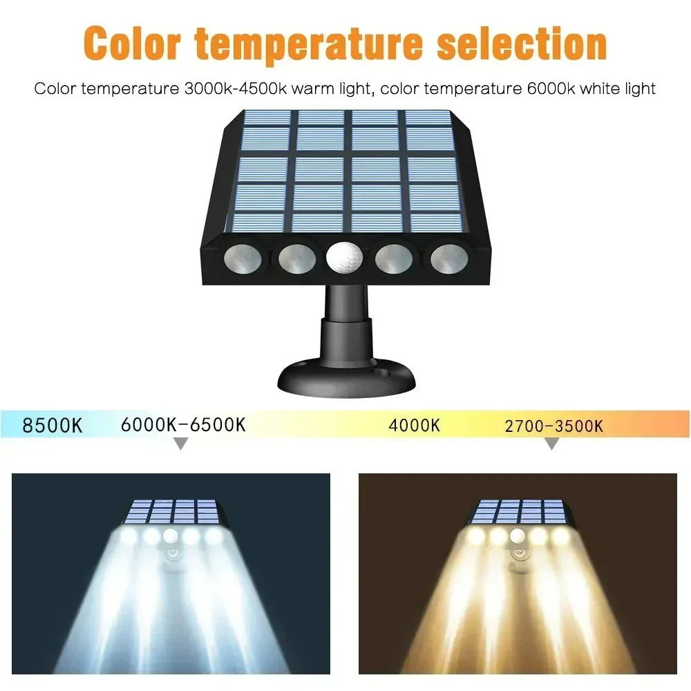 LumaVita Solarlicht | Mit Bewegungsmelder | 4 LED | Wetterfest & Kabellos 5