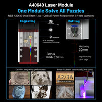 Laser Module, 80W Hoog Vermogen, Lucht Ondersteuning