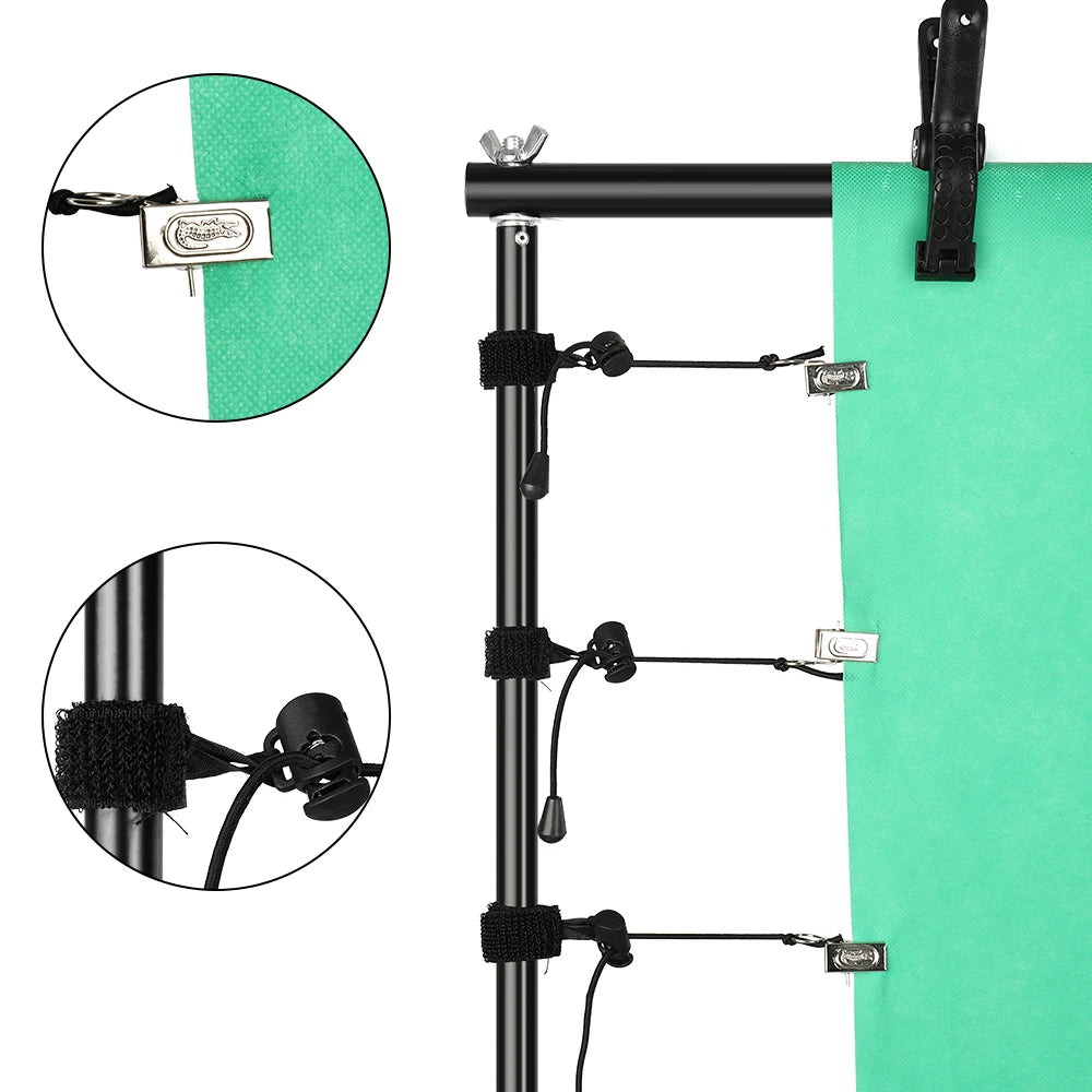 Photography Backdrop Stand, Adjustable Tripod, Chromakey Green Screen Frame Support System